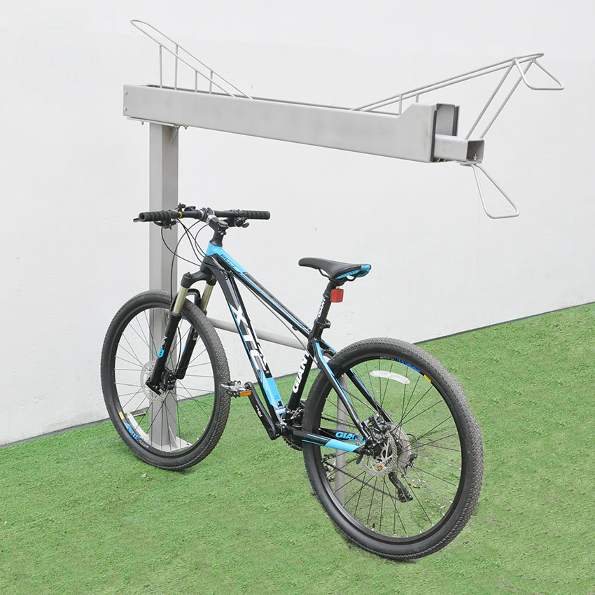 Outdoor Cycle Floor Double Decker Bike Rack Parking Stand Storage