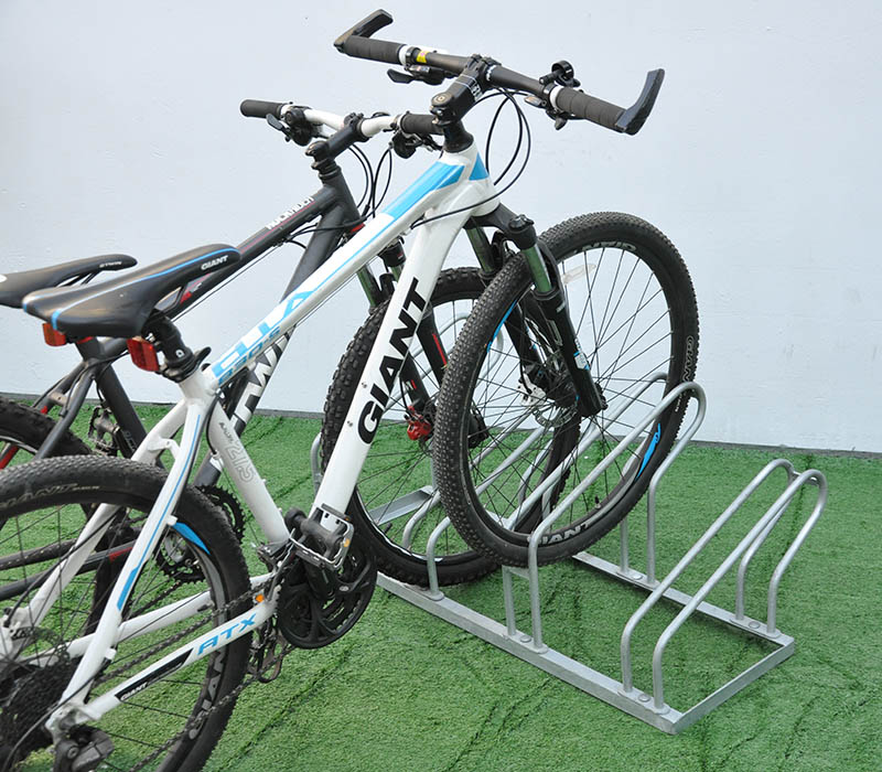 Floor Mounted Stainless Steel Metal Industrial Bike Stand Rack Creative