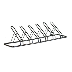 Outdoor Floor Mounted Carbon Steel 6 Bike Storage Rack